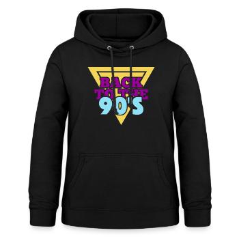 90s 90 - Sweat à capuche Femme - noir - Devant - AI Model Female 172 light (172cm)