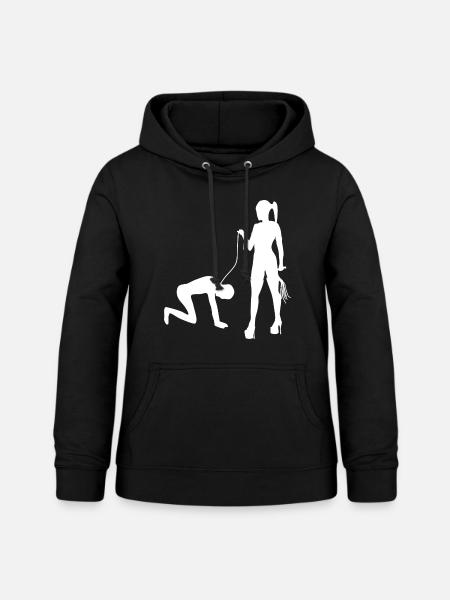 Mistress Dominatrix with slave - Women's Hoodie - black