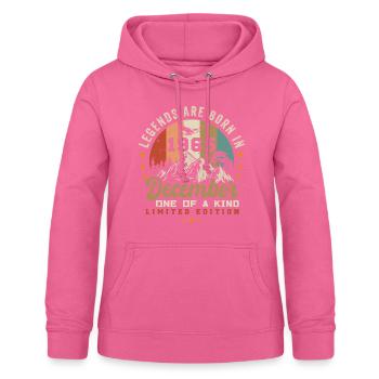 Les Légendes ont été publiées en décembre 1965 - Retro 1965 - Sweat à capuche Femme - rose - Devant - AI Model Female 172 light (172cm)