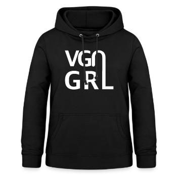 Fille végétalienne | Femme, Vegan, Légumes, Fruits - Sweat à capuche Femme - noir - Devant - AI Model Female 172 light (172cm)