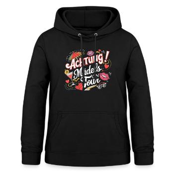 Mädels on Tour Achtung Frauen auf Tour - Frauen Hoodie - Schwarz - Vorne - AI Model Female 172 light (172cm)