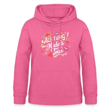 Mädels on Tour Achtung Frauen auf Tour - Frauen Hoodie - Pink - Vorne - AI Model Female 172 light (172cm)