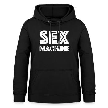Sex Maschine | lustige Sprüche, Dating, Party - Frauen Hoodie - Schwarz - Vorne - AI Model Female 172 light (172cm)