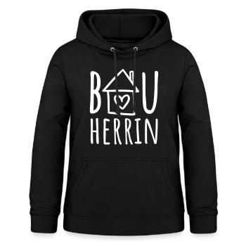 Bauherrin (Farbwechsel / Farbe änderbar) - Frauen Hoodie - Schwarz - Vorne - AI Model Female 172 light (172cm)