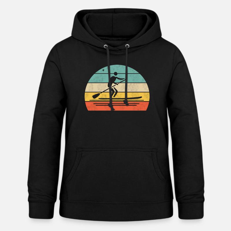 Paddle debout - Sweat à capuche Femme - noir