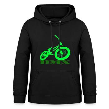 Vélo BMX - Sweat à capuche Femme - noir - Devant - AI Model Female 172 light (172cm)