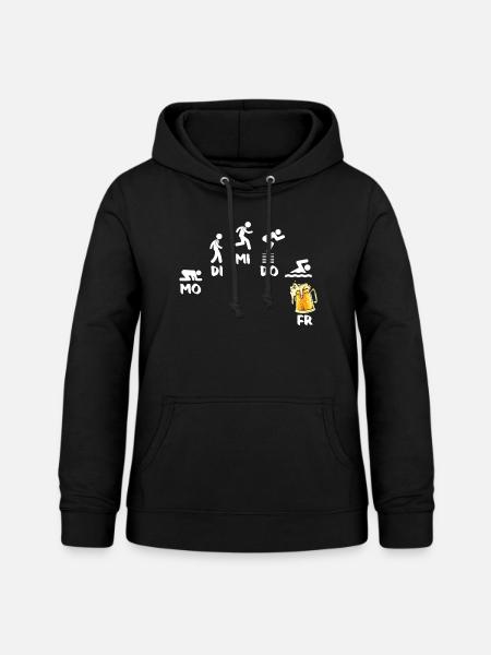Schwimmen Schwimmer - Frauen Hoodie - Schwarz