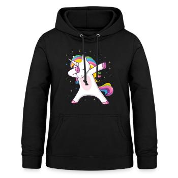 Dabbing Einhorn Geschenkidee Dabbing Unicorn - Frauen Hoodie - Schwarz - Vorne - AI Model Female 172 light (172cm)