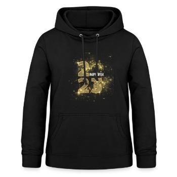 Neujahr happy New Year Silvester Geschenkidee - Frauen Hoodie - Schwarz - Vorne - AI Model Female 172 light (172cm)