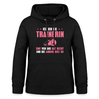 Trainer Spruch Personal Trainerin Geschenkidee - Frauen Hoodie - Schwarz - Vorne - AI Model Female 172 light (172cm)