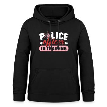 Polizeibeamter in Ausbildung Polizist - Frauen Hoodie - Schwarz - Vorne - AI Model Female 172 light (172cm)