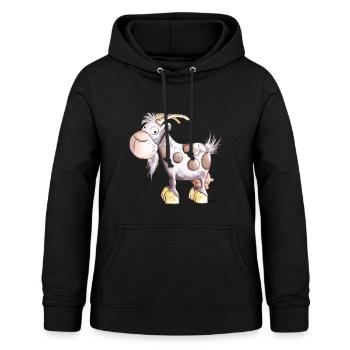 Die Ziege ist da  - Frauen Hoodie - Schwarz - Vorne - AI Model Female 172 light (172cm)