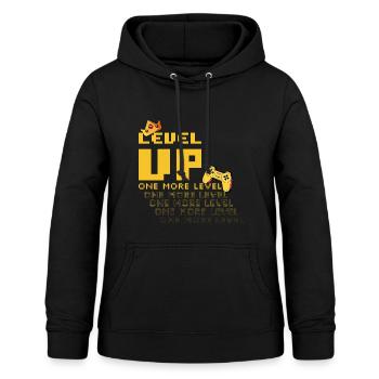 Lustiges Level Up One More Level Gamer Pixel Gaming - Frauen Hoodie - Schwarz - Vorne - AI Model Female 172 light (172cm)