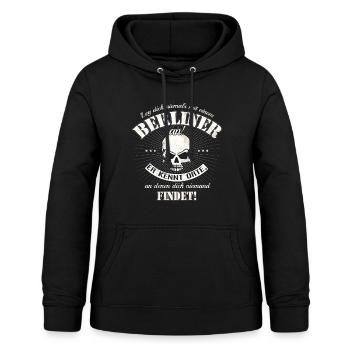 Berlin / Berliner - Frauen Hoodie - Schwarz - Vorne - AI Model Female 172 light (172cm)