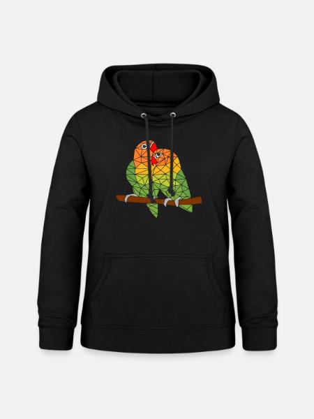 Ein paar Lovebirds - Frauen Hoodie - Schwarz