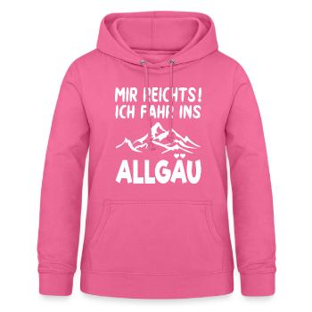 Allgäu Spruch T-Shirt Urlaub Berge Geschenk - Frauen Hoodie - Pink - Vorne - AI Model Female 172 light (172cm)