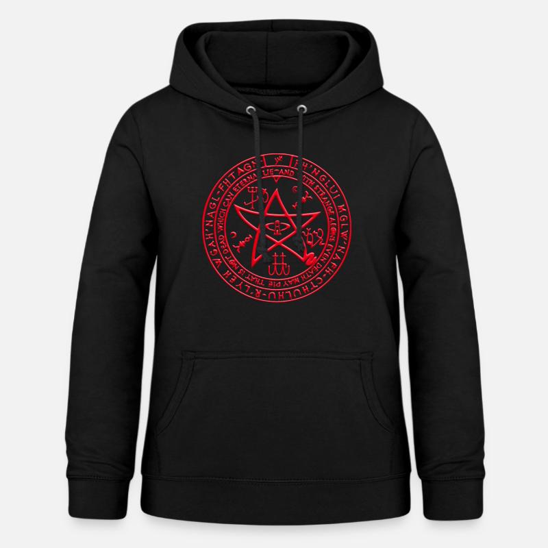 Pentacle de Cthulhu / Pentacle de Cthulhu - Sweat à capuche Femme - noir