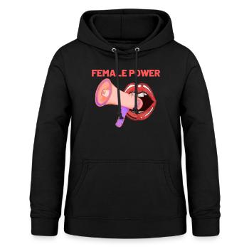 Female Power Feminism Gift Idea Girl Lips Equal - Women's Hoodie - black - Front - AI Model Female 172 light (172cm)