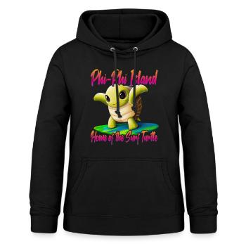 Tortue de surf des îles Phi Phi - Sweat à capuche Femme - noir - Devant - AI Model Female 172 light (172cm)