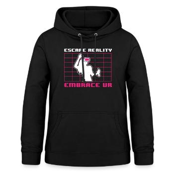 VR Brille Virtual Reality Gaming - Frauen Hoodie - Schwarz - Vorne - AI Model Female 172 light (172cm)