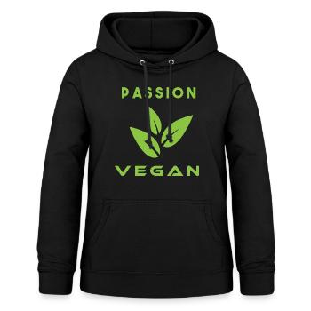 Passion, Vegan, Veganism, Lifestyle, Environment - Women's Hoodie - black - Front - AI Model Female 172 light (172cm)