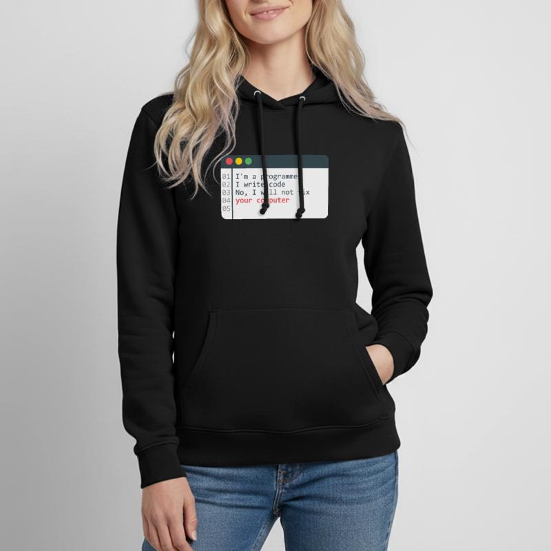 Programmer HTML Computer Coder Coding Programming Women's Hoodie
