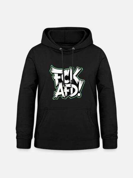 FCK AFD politisches Statement gegen Rechts - Frauen Hoodie - Schwarz
