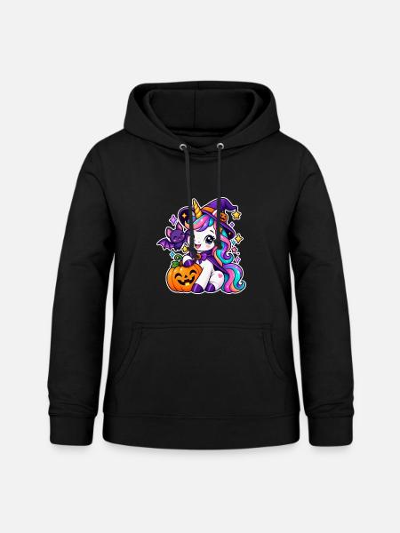 Halloween Einhorn - Frauen Hoodie - Schwarz