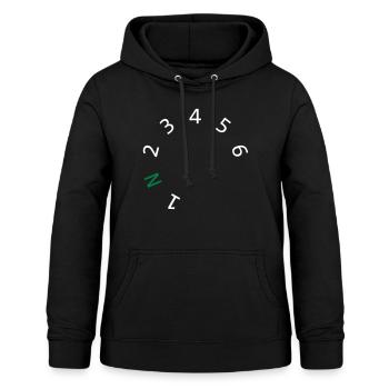 MOTORBIKE GEARS / GANGSCHALTUNG - MANUAL GEAR - Frauen Hoodie - Schwarz - Vorne - AI Model Female 172 light (172cm)