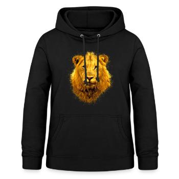 Tête de lion - Sweat à capuche Femme - noir - Devant - AI Model Female 172 light (172cm)