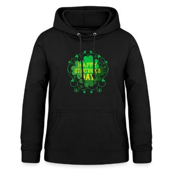 Joyeuse Saint-Patrick - Sweat à capuche Femme - noir - Devant - AI Model Female 172 light (172cm)