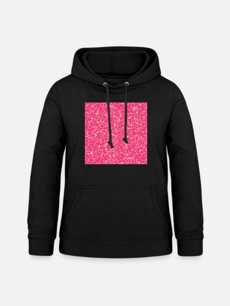 Falscher Glitzer Pink Hintergrund - Frauen Hoodie - Schwarz