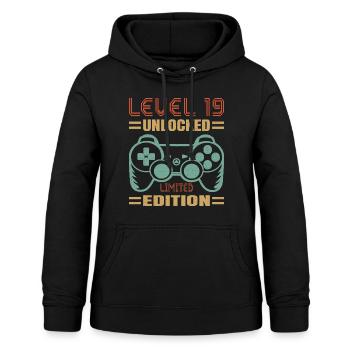 Geburtstag Level 19 freigeschaltet - Frauen Hoodie - Schwarz - Vorne - AI Model Female 172 light (172cm)