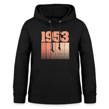 1953 - Sweat à capuche Femme - noir - Devant - AI Model Female 172 light (172cm)