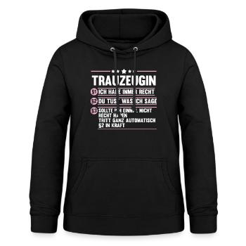 Hochzeit Junggesellenabschied Trauzeugin - Frauen Hoodie - Schwarz - Vorne - AI Model Female 172 light (172cm)
