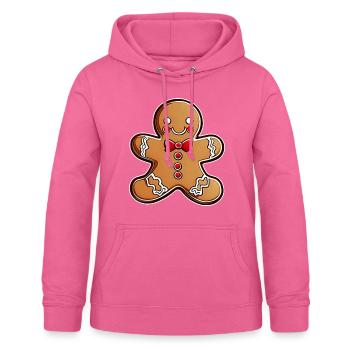 Niedlicher Lebkuchenmann - Frauen Hoodie - Pink - Vorne - AI Model Female 172 light (172cm)