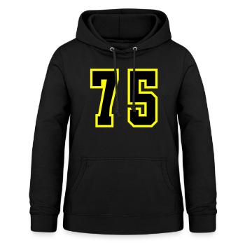 75 Number Leotard - Women's Hoodie - black - Front - AI Model Female 172 light (172cm)