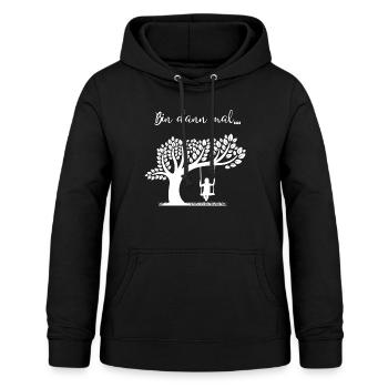 Bin dann mal...schaukeln - Frauen Hoodie - Schwarz - Vorne - AI Model Female 172 light (172cm)