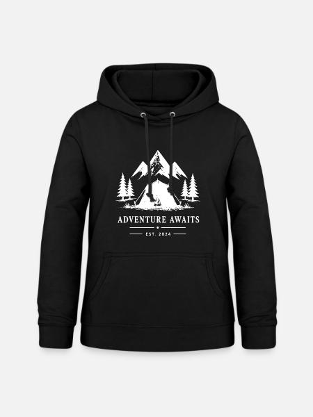 Bergwald Abenteuer Zelt - Frauen Hoodie - Schwarz