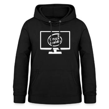 LINUX TUX PROGRAMMER GINT VINTAGE PENGUIN - Sweat à capuche Femme - noir - Devant - AI Model Female 172 light (172cm)