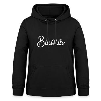 Küsse - Frauen Hoodie - Schwarz - Vorne - AI Model Female 172 light (172cm)