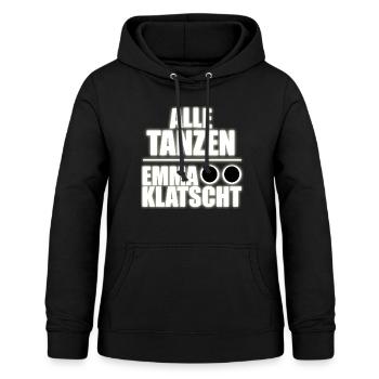 Alle Tanzen Emma Klatscht "MDMA - Ecstasy - emma" - Frauen Hoodie - Schwarz - Vorne - AI Model Female 172 light (172cm)