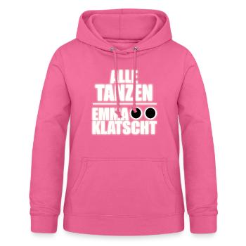 Alle Tanzen Emma Klatscht "MDMA - Ecstasy - emma" - Frauen Hoodie - Pink - Vorne - AI Model Female 172 light (172cm)