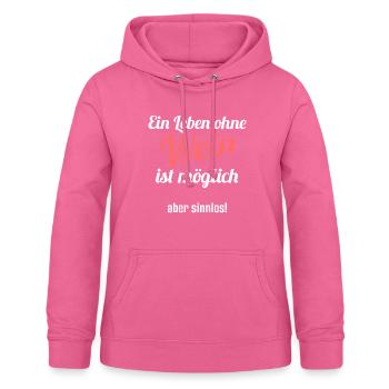 Wein Spruch - Frauen Hoodie - Pink - Vorne - AI Model Female 172 light (172cm)