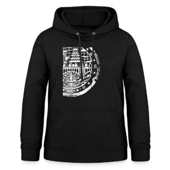 Kanaldeckeldruck Osaka, Japan - Frauen Hoodie - Schwarz - Vorne - AI Model Female 172 light (172cm)