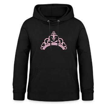 Couronne de princesse rose diadème - Sweat à capuche Femme - noir - Devant - AI Model Female 172 light (172cm)