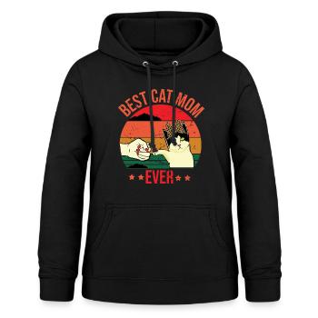 Best cat mom ever Design for a loving care mom - Sweat à capuche Femme - noir - Devant - AI Model Female 172 light (172cm)