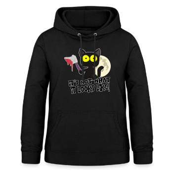 Horror Katze - Frauen Hoodie - Schwarz - Vorne - AI Model Female 172 light (172cm)