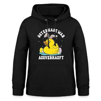 Lustiges Osterhase War Ausverkauft Oster - Frauen Hoodie - Schwarz - Vorne - AI Model Female 172 light (172cm)