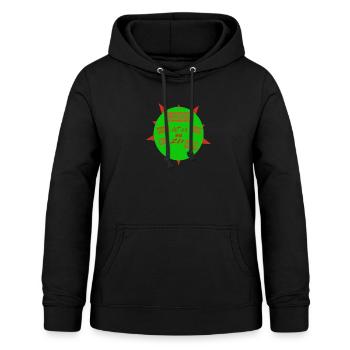 drauf scheissen gruen - Frauen Hoodie - Schwarz - Vorne - AI Model Female 172 light (172cm)